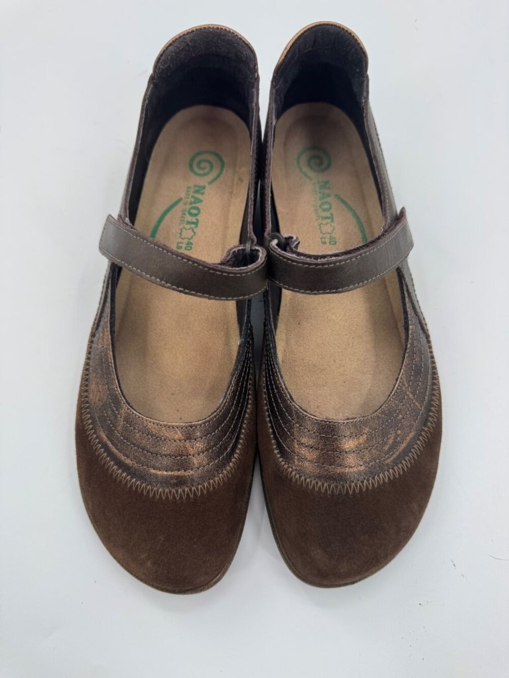 Naot Kirei Womens Brown Leather Mary Jane Shoes Size 9 US 40 EU Cushioned - Picture 4 of 12